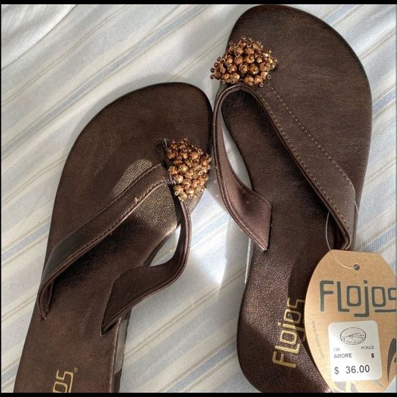 Flojos NWT Platform Flip Flops Sz 7 - Picture 5 of 6